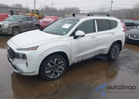 2021 Hyundai Santa Fe Calligraphy z USA, uszkodzony, nr VIN 5NMS5DALXMH368489